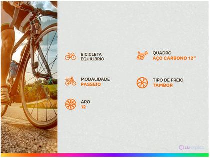Imagem de Bicicleta Balance Bike Equilibrio Sem Pedal Aro 12 Fast Vermelho