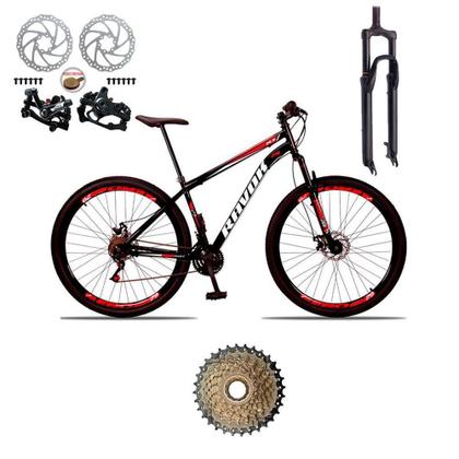 Imagem de Bicicleta Bike Aço Aro 29 Suspensão Dianteira 21 Velocidades Freio A Disco Laranja