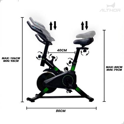 Imagem de Bicicleta Bike Ergométrica Academia Fitness Profissional Treinamento Exercício Performence 120kg