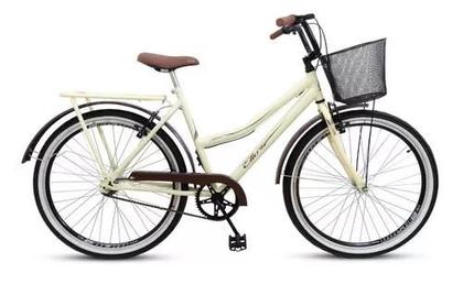Imagem de Bicicleta Caiçara Beach Brisa Aro 26 Vintage Retrô Marrom/Bege - Ello Bike