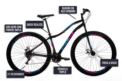 Imagem de Bicicleta Cazelle Veneza Aro 29, Quadro 15.5, Freio a Disco Dianteiro e Traseiro, 21 Marchas