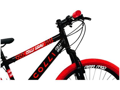Imagem de Bicicleta colli aro 26 grau disco 21v preto fosco / vermelho d 250-81d