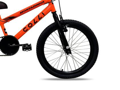 Imagem de Bicicleta Colli Montadinha Aro 20 Selim Mobik Bagageiro Cor Amarelo Neon Tamanho Do Quadro 12