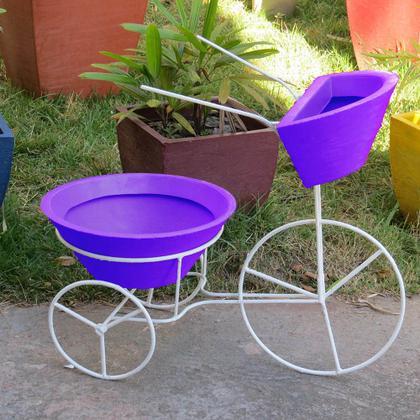 Imagem de Bicicleta com vasos planta triciculo jardim flores
