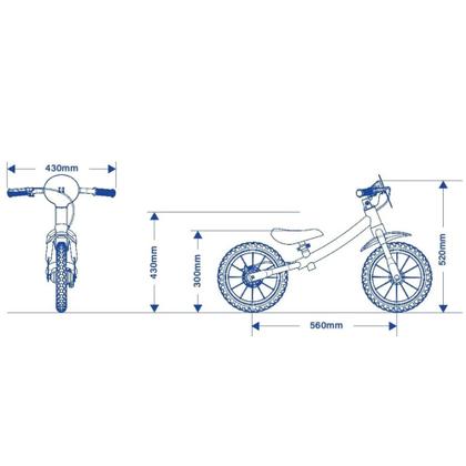 Imagem de Bicicleta de Equilibrio Aro 12 Balance Masculina - Nathor