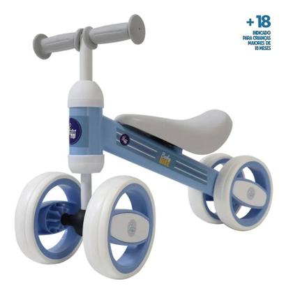 Imagem de Bicicleta De Equilíbrio Azul 4 Rodas Fenix Infantil Sem Pedal Baby Bike