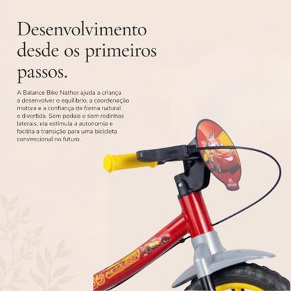 Imagem de Bicicleta de Equilíbrio Balance Bike Aro 12 Sem Pedal Carros Nathor