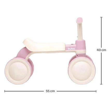 Imagem de Bicicleta De Equilíbrio Buba 4 Rodas Com Som Sem Pedal Cor Rosa - 18824