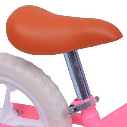 Imagem de Bicicleta de Equilíbrio Cestinha Aro 12 Rosa sem Pedal