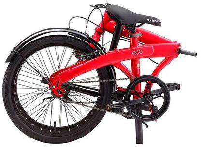 Imagem de Bicicleta dobrável aro 20 com quadro de aço - ECO (Vermelho)