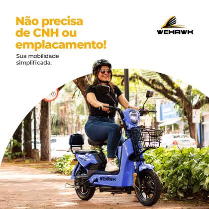 Imagem de Bicicleta Elétrica 500W Scooter Sem Emplacamento Basket WeHawk