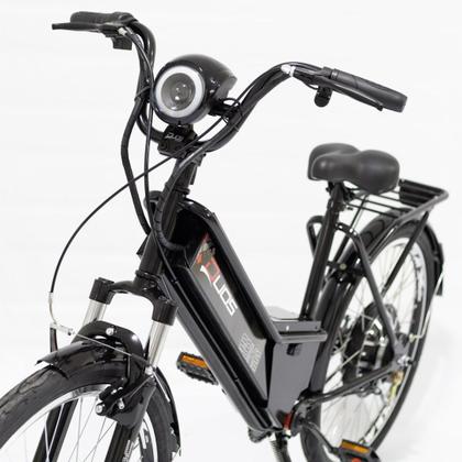 Imagem de Bicicleta Elétrica Confort 800W 48V 15Ah Preta com Cestinha