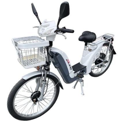 Imagem de Bicicleta Elétrica E-Maxx Duos 800W Entrada USB Alarme e Seta cor Branca