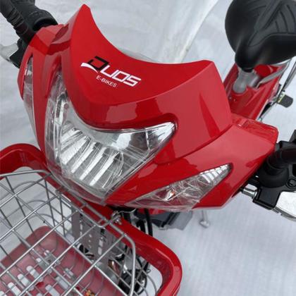 Imagem de Bicicleta Elétrica E-Maxx Duos 800W Entrada USB Alarme e Seta cor Vermelha