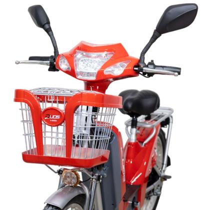 Imagem de Bicicleta Elétrica E-Maxx Duos 800W Entrada USB Alarme e Seta cor Vermelha