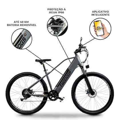 Imagem de Bicicleta Elétrica MTB 29 Two Dogs Extreme X1 500w Lítio 48v c/ Alarme