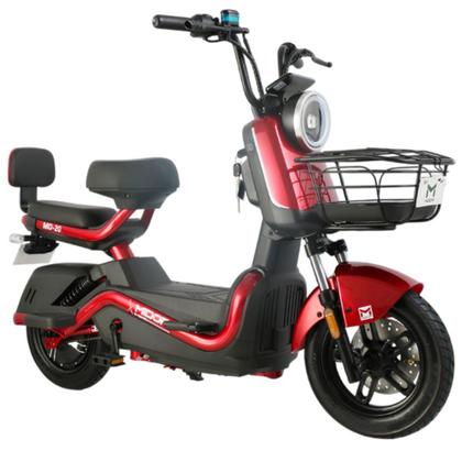 Imagem de Bicicleta Elétrica Scooter Autopropelida Freio a Disco 650W 48V MD-20 Vermelha Midori