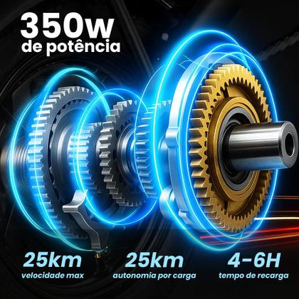 Imagem de Bicicleta Elétrica Scooter Autopropelido 350w 48v 12ah Pop Bikelete