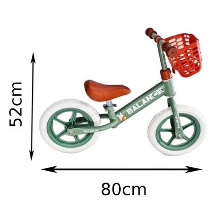 Imagem de Bicicleta Equilibrio Aro 12 Aluminio - Lece e resistente - Banco Estofado Cestinha Pneu EVA