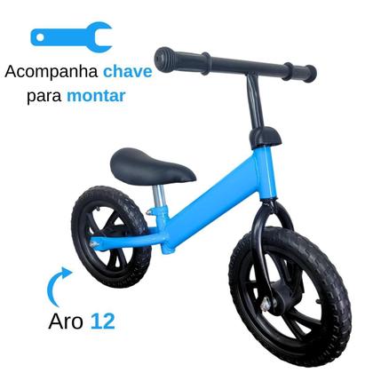 Imagem de Bicicleta Equilíbrio Infantil Sem Pedal Aro 12 Até 25Kg