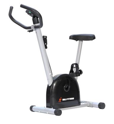 Imagem de Bicicleta Ergométrica Mile Fitness Residencial 21 velocidades Compacta Preta e Cinza Monitor com Funções