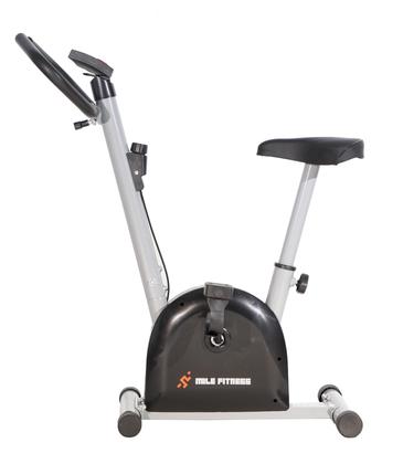 Imagem de Bicicleta Ergométrica Mile Fitness Residencial 21 velocidades Compacta Preta e Cinza Monitor com Funções