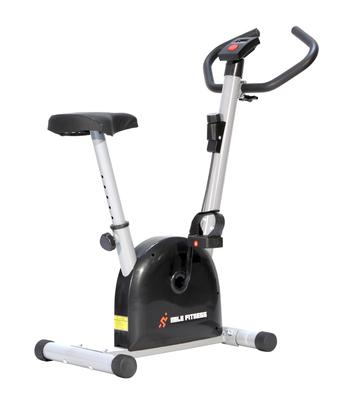 Imagem de Bicicleta Ergométrica Mile Fitness Residencial 21 velocidades Compacta Preta e Cinza Monitor com Funções