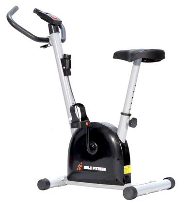 Imagem de Bicicleta Ergométrica Mile Fitness Residencial 21 velocidades Compacta Preta e Cinza Monitor com Funções