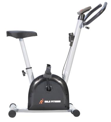 Imagem de Bicicleta Ergométrica Mile Fitness Residencial 21 velocidades Compacta Preta e Cinza Monitor com Funções