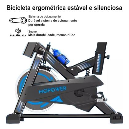 Imagem de Bicicleta Ergométrica Spinning 15Kg Profissional 150Kg 1.80M