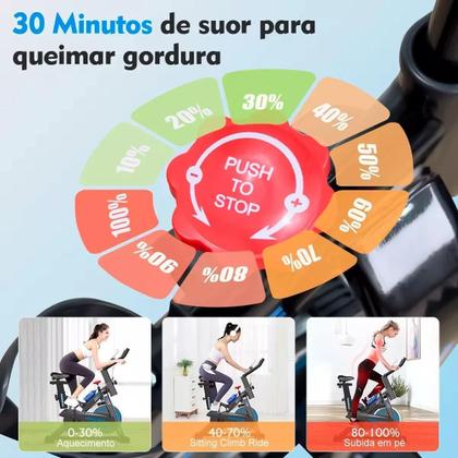 Imagem de Bicicleta Ergométrica Spinning 15Kg Profissional 150Kg 1.80M