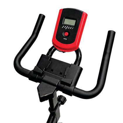Imagem de Bicicleta Ergométrica Spinning 4kg Mile Fitness Painel Digital 7 Níveis Resistência Suporte Celular