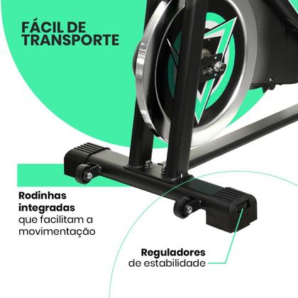 Imagem de Bicicleta Ergométrica Spinning Inércia De 20kg Mopower Rsi