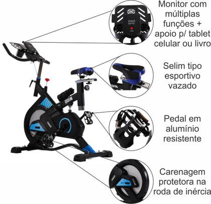 Imagem de Bicicleta Ergométrica Spinning Mecanica 13kg VMAX Odin Fit