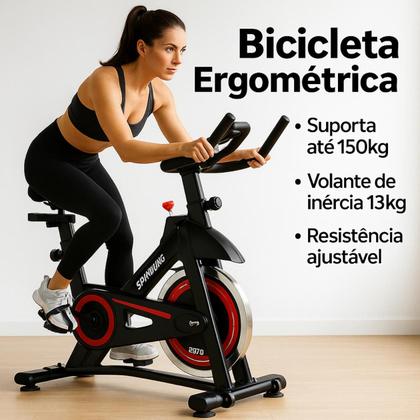 Bicicleta Ergométrica Spinning Premium IWMABRU Silenciosa, Ajustável ...