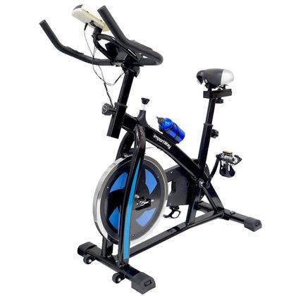 Imagem de Bicicleta Ergométrica Spinning Profissional Mecânica 13 Kg Suporta 120 Kg Azul Importway Iwbes-13 Az