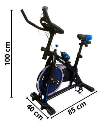 Imagem de Bicicleta Ergométrica Spinning Profissional Mecânica 13 Kg Suporta 120 Kg Importway Iwbes-13 Cor Azul