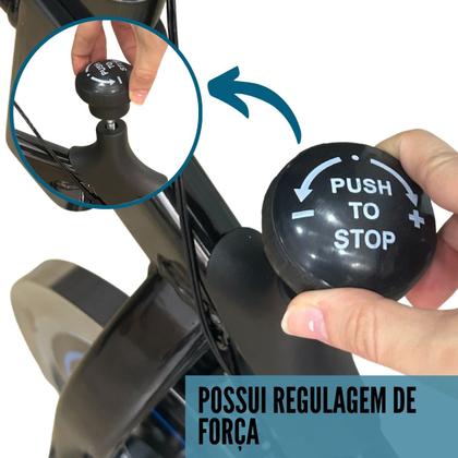 Imagem de Bicicleta Ergométrica Spinning Profissional Mecânica 8 Kg Suporta 120 Kg Azul Importway Iwbes-8