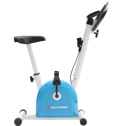 Imagem de Bicicleta Ergométrica Vertical Fit 3.0 Pro Mile Fitness Azul Exercício em Casa Monitor de Desempenho Silenciosa Confortável Suporta até 120 kg