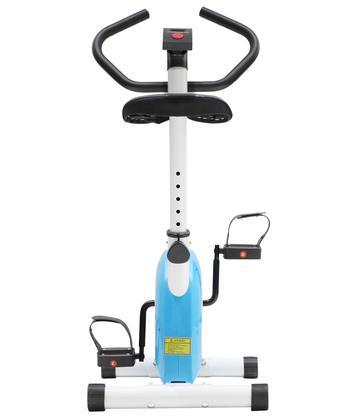 Imagem de Bicicleta Ergométrica Vertical Fit 3.0 Pro Mile Fitness Azul Exercício em Casa Monitor de Desempenho Silenciosa Confortável Suporta até 120 kg