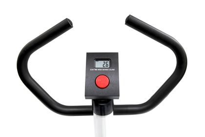 Imagem de Bicicleta Ergométrica Vertical Fit 3.0 Pro Mile Fitness Azul Exercício em Casa Monitor de Desempenho Silenciosa Confortável Suporta até 120 kg