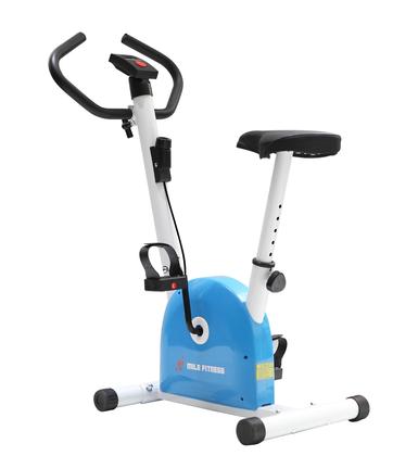 Imagem de Bicicleta Ergométrica Vertical Fit 3.0 Pro Mile Fitness Azul Exercício em Casa Monitor de Desempenho Silenciosa Confortável Suporta até 120 kg