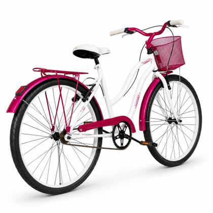 Imagem de Bicicleta Feminina Aro 26 Passeio Forss Hello Com Cestinha