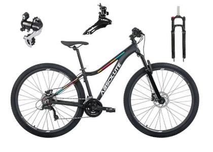 Bicicleta Feminina Aro 29 Absolute Mia 3 24v Câmbio Shimano Acera K7 Garfo Trava Freio a Disco - Preto Imagem de Bicicleta Feminina Aro 29 Absolute Mia 3 24v Câmbio Shimano Acera K7 Garfo Trava Freio a Disco - Preto