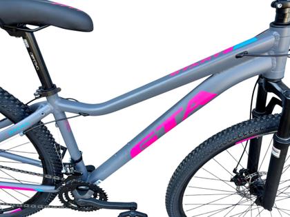 Imagem de Bicicleta Feminina Aro 29 Gta Start Alumínio 21v Freio a Disco Garfo Suspensão - Cinza/Rosa