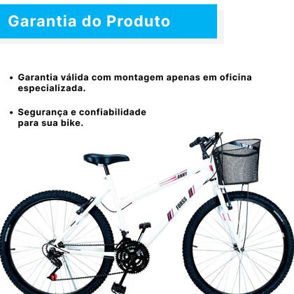 Imagem de Bicicleta Feminina Forss Anny Aro 26 C/cestinha 18 Marchas