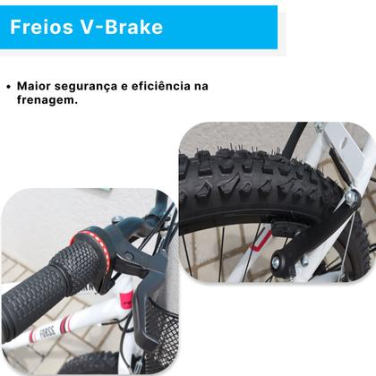 Imagem de Bicicleta Feminina Forss Anny Aro 26 C/cestinha 18 Marchas