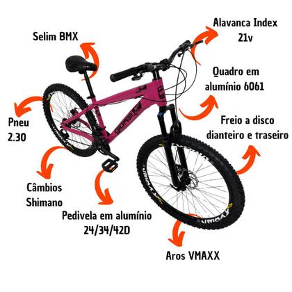 Imagem de Bicicleta Gios 26 Shimano Frx Evo 4trix Freio Disco 21v Rosa