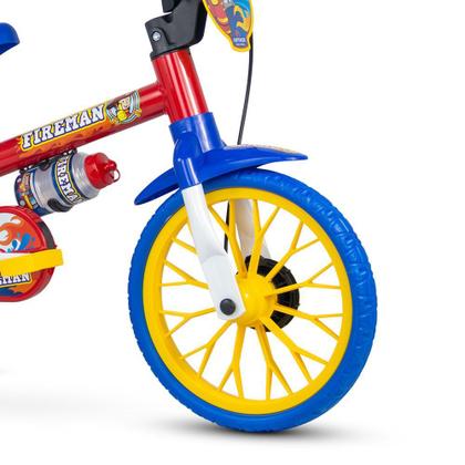 Imagem de Bicicleta Infantil Aro 12 Com Rodinhas Menino - Fireman - Nathor