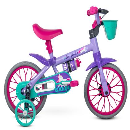 Imagem de Bicicleta Infantil Aro 12 Meninas Rodinhas Cecizinha Caloi